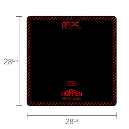 Hoffen Thick Tempered Glass Digital Electronic Lcd Personal Weight Machine - (Ho-18-Red Led)