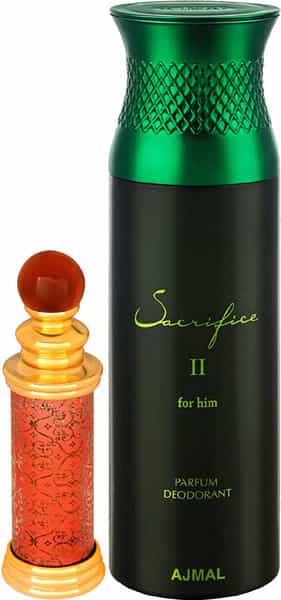Ajmal Classic Oud Cp Oil Oudh 10Ml For Unisex And Sacrifice Ii For Him Deodorant 200Ml For Men