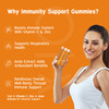 Nutriburst Triple Immunity Gummies With Vitamin C | Amla & Zinc (60 Gummies)(Orange Flavour)