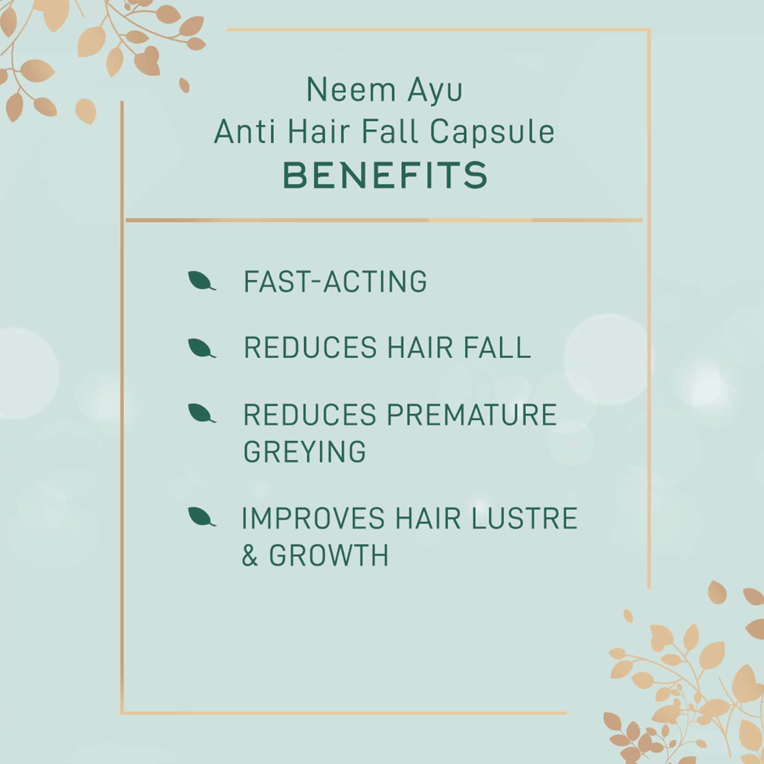 Buy NEEM AYU ANTI HAIR FALL AYURVEDIC CAPSULE HELPS IN REDUCE HAIR