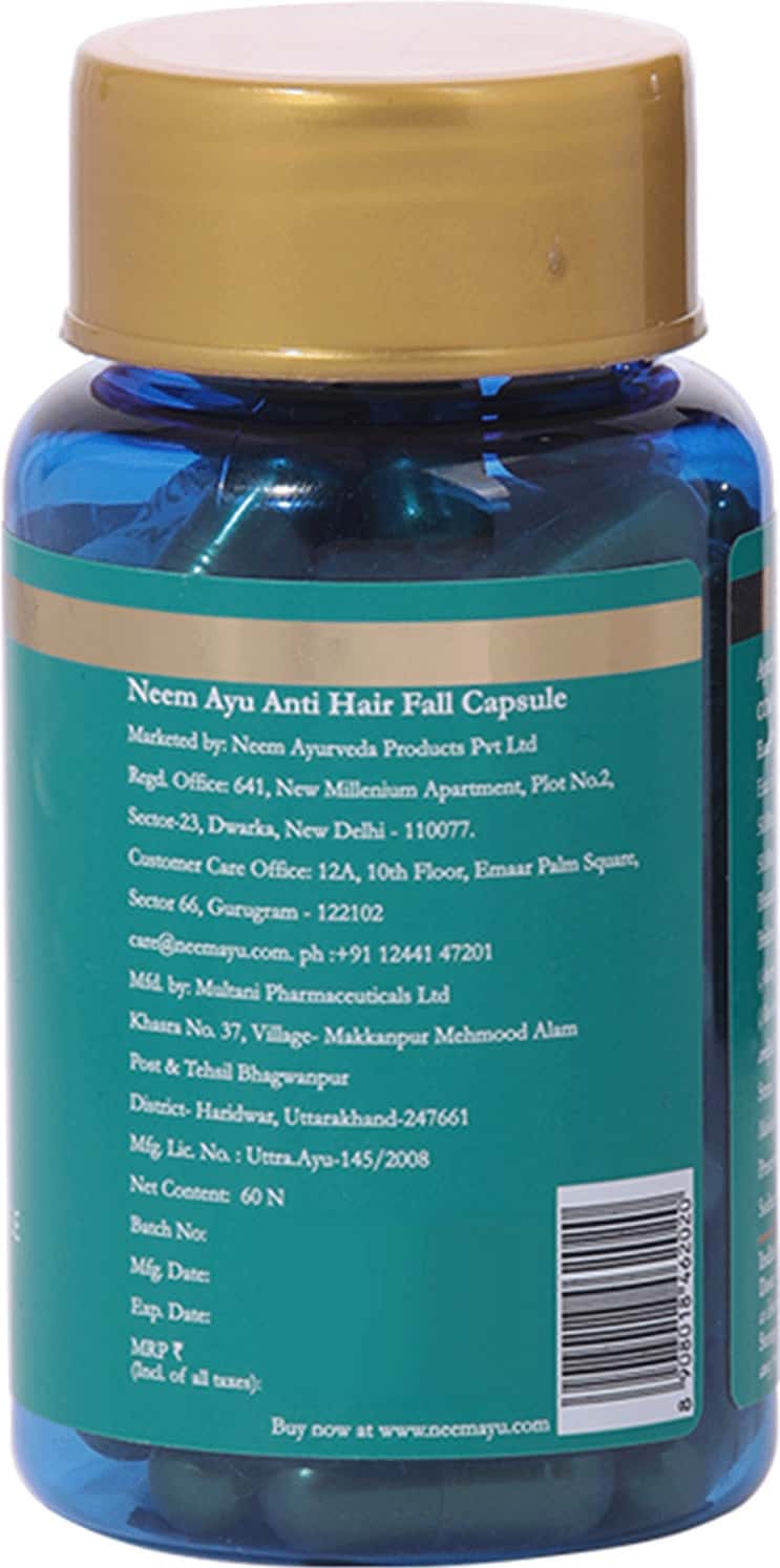 Buy NEEM AYU ANTI HAIR FALL AYURVEDIC CAPSULE HELPS IN REDUCE HAIR