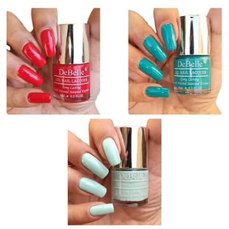 Debelle Gel Nail Polish Combo Set Of 3 Red - 24 Ml(8 Ml Each) Rakhi Gifts