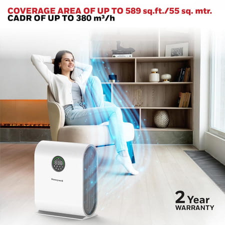 Honeywell New Launch Air Purifier For Home Covers 589 Sqft Wifi App&Voice Control 1 No'S