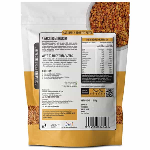 Nourishvitals Barbeque Sunflower Roasted Seed 200G