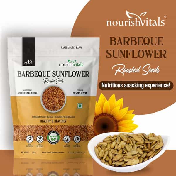 Nourishvitals Barbeque Sunflower Roasted Seed 200G