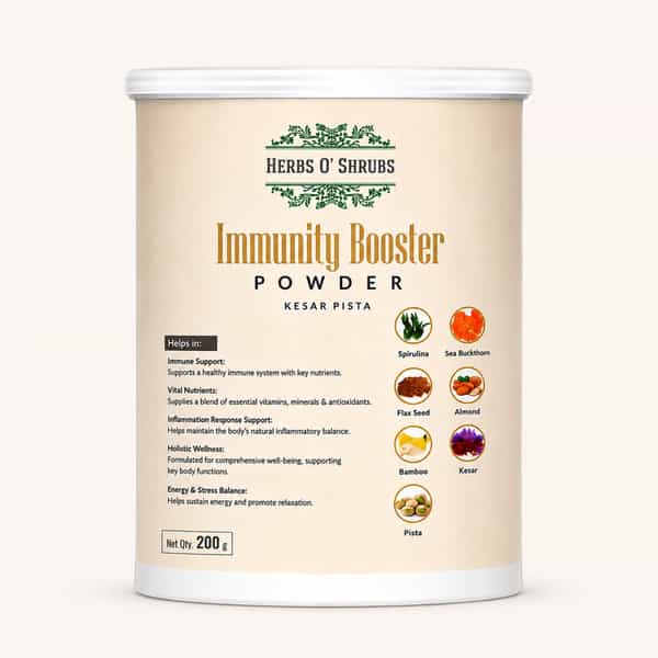 Herbs O' Shrubs Immunity Booster Powder | Kesar Pista Flavour | Nutrition Powder | 200G