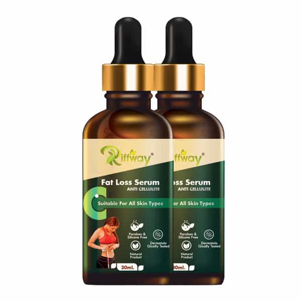 Riffway Fat Loss Serum|Slimmer Appearance, Stay On Track With Fat Loss Goals 100% Ayurvedic (2X30ml)