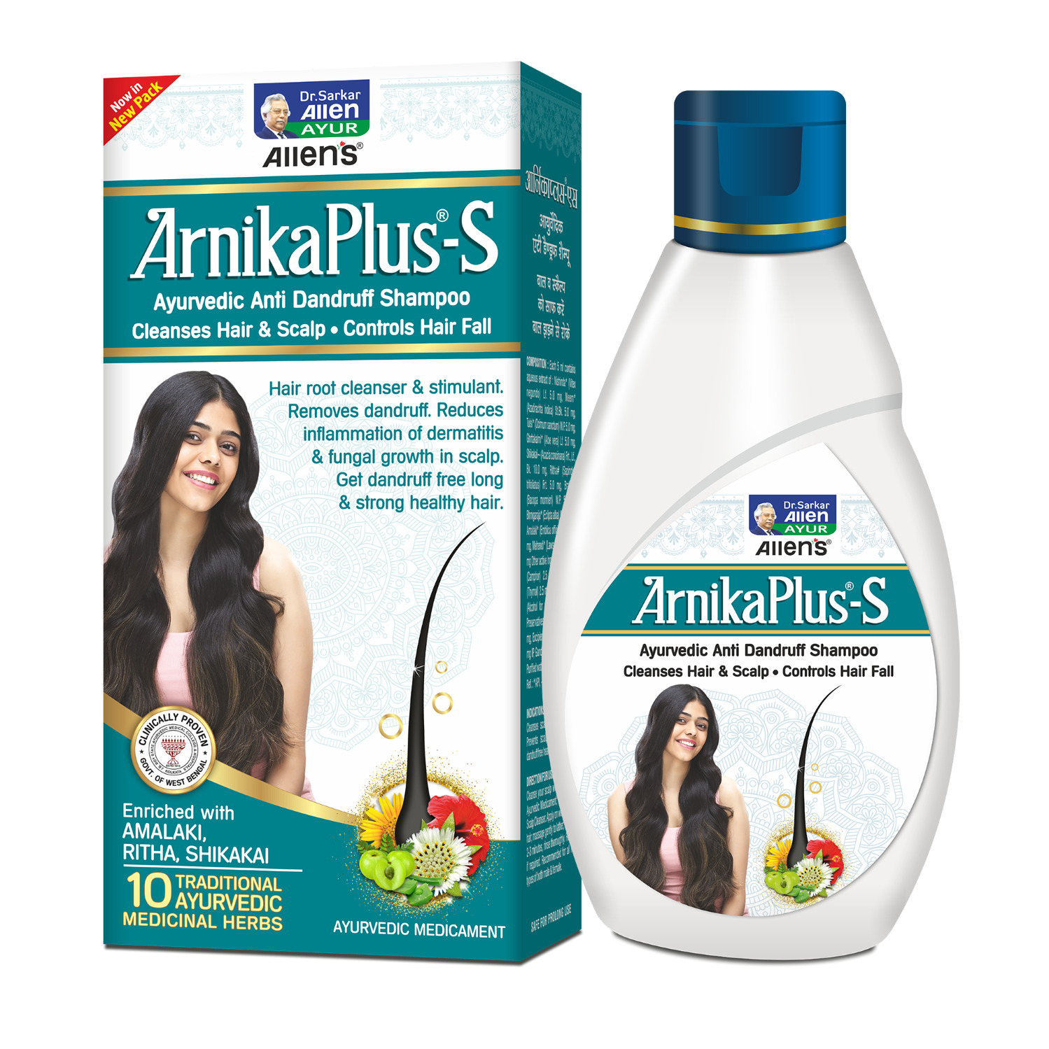 Allen Laboratories Arnika Plus S - Anti Dandruff Shampoo 100 Ml (Pack Of 4)