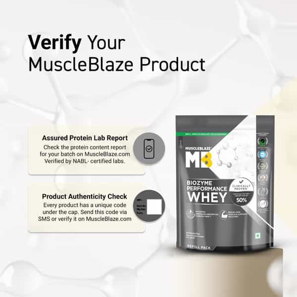 Muscleblaze Biozyme Performance Whey Protein | Magical Mango (1Kg Refill ) | 25G Protein Per Scoop