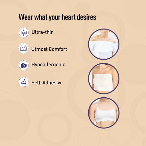 Sirona Reusable And Invisible Silicon Nipple Covers For Women | Adhesive Silicone Breast Pads