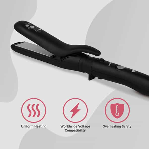 Syska Hs5000k Hair Straightener With 5-In -1 Multi-Styling Kit -(Black & Grey)