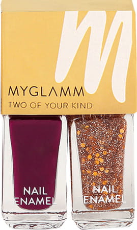 Myglamm Two Of Your Kind Nail Enamel Duo Glitter Collection-Wicked Wish