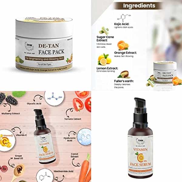 Tnw The Natural Wash De-Tan Face Pack & Vitamin C Face Serum