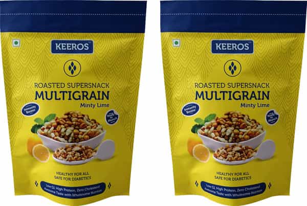 Keeros Multigrain Minty Lime Healthy & Diabetic Friendly Super Snack - Pack Of 2X200g