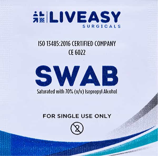 Liveasy Surgicals Alcohol Swabs Pack Of 100