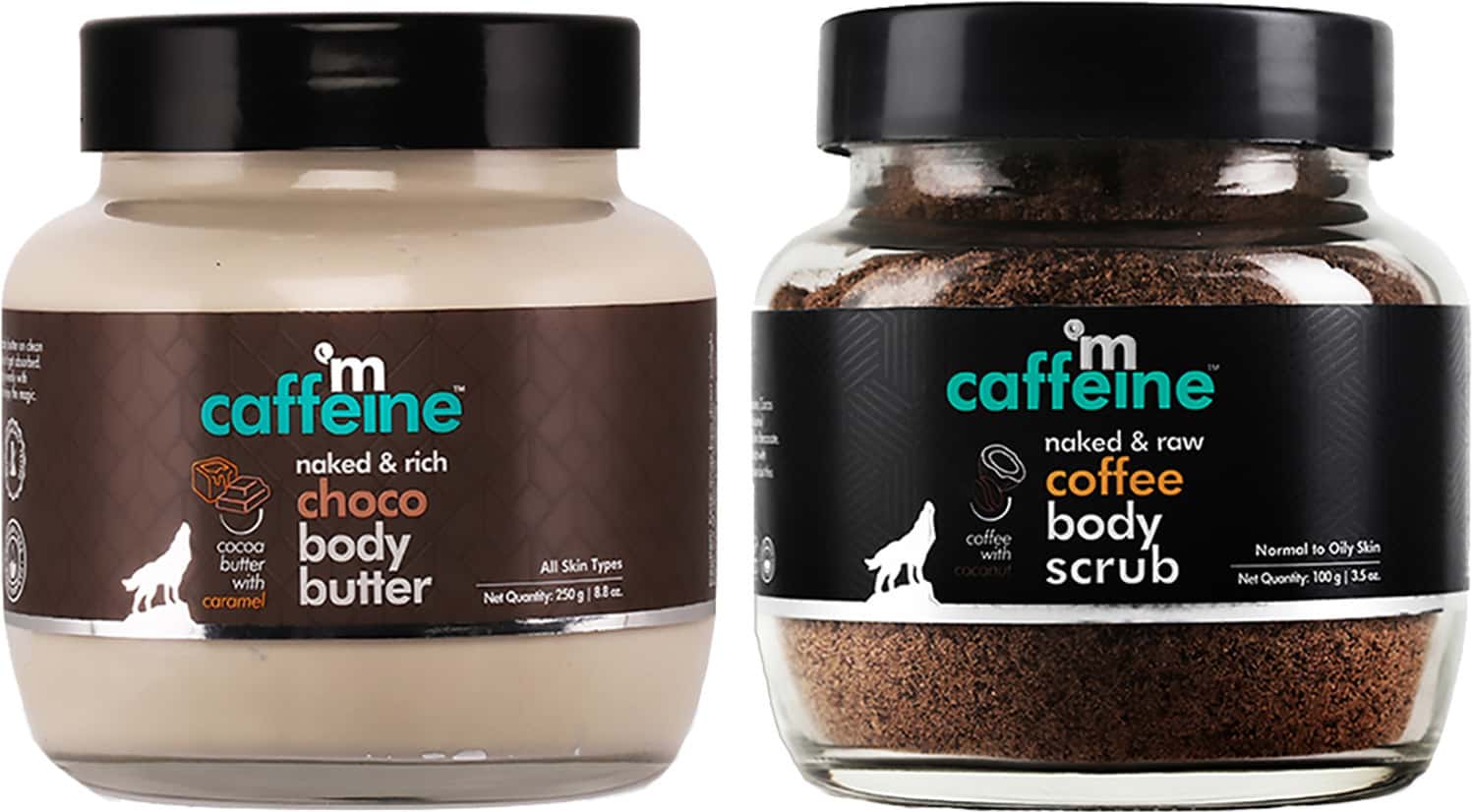 Mcaffeine Body Polishing Kit - Exfoliation Tan Removal - Coffee Body Scrub & Choco Body Butter