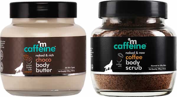 Mcaffeine Body Polishing Kit - Exfoliation Tan Removal - Coffee Body Scrub & Choco Body Butter