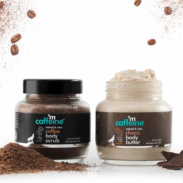 Mcaffeine Body Polishing Kit - Exfoliation Tan Removal - Coffee Body Scrub & Choco Body Butter