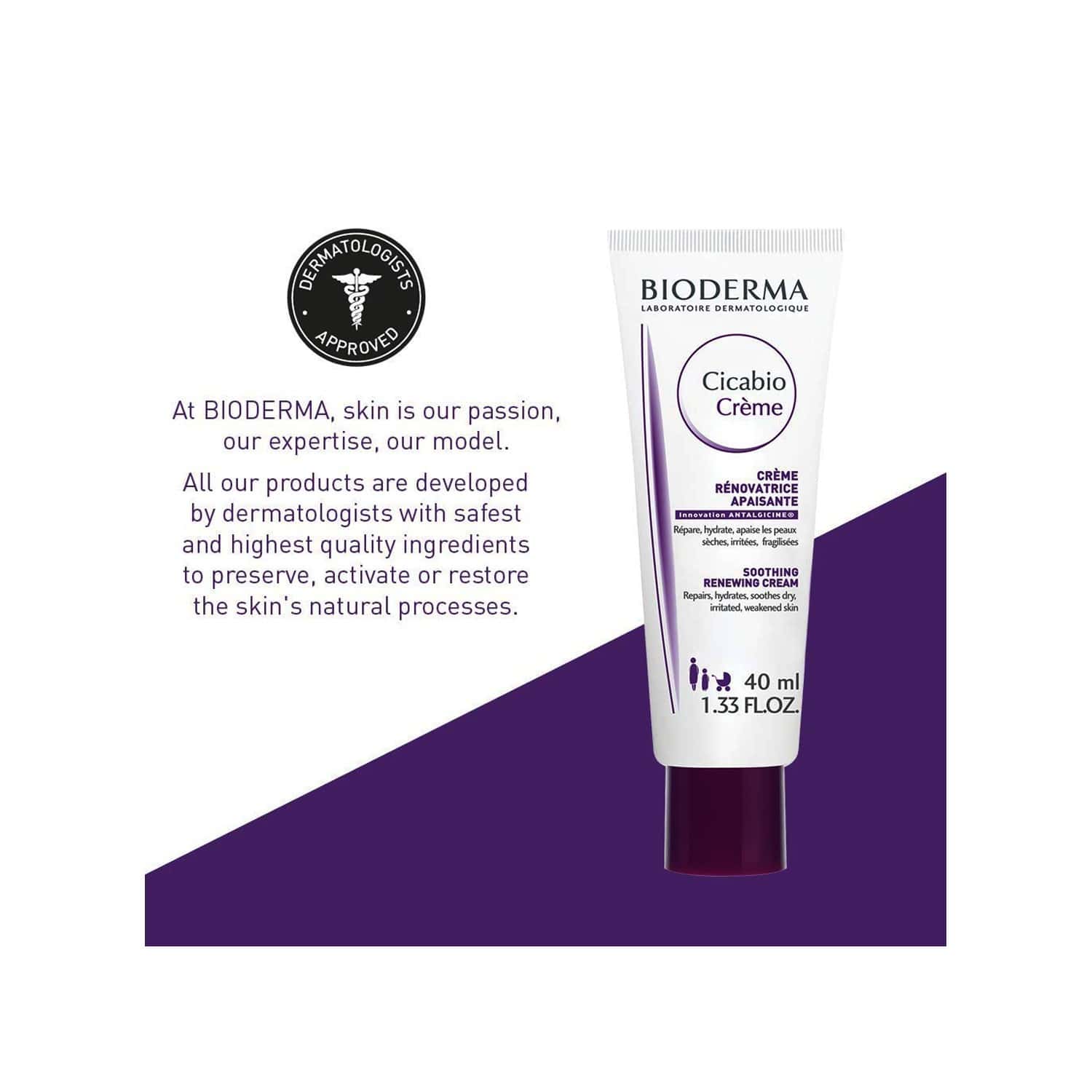 Buy BIODERMA CICABIO CREME REPAIRING SOOTHING CREAM FOR IRRITATED DAMAGED SKIN, 40ML Online Buy BIODERMA CICABIO CREME REPAIRING SOOTHING CREAM FOR IRRITATED DAMAGED SKIN, 40ML Online