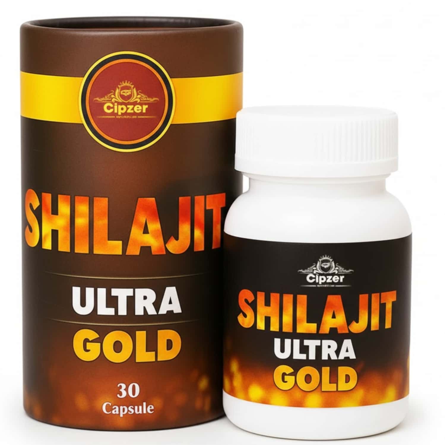 Cipzer Shilajit Ultra Gold 30 Capsules | Boost Strength | Stamina & Energy | Enhances Performance