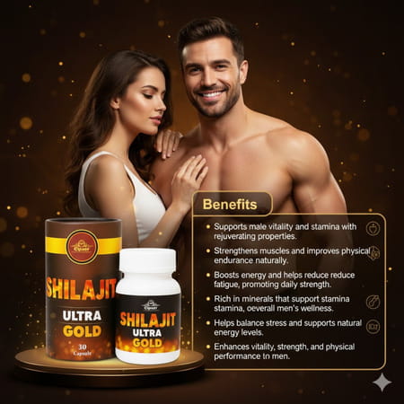 Cipzer Shilajit Ultra Gold 30 Capsules | Boost Strength | Stamina & Energy | Enhances Performance