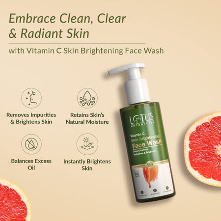 Lotus Botanicals Skin Brightening Vitamin C Face Wash 180ml