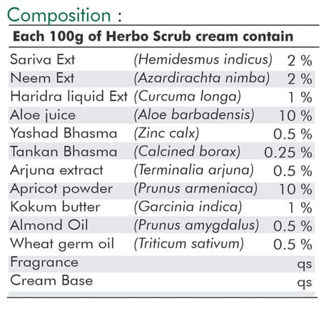 Naturz Ayurveda Herbo Scrub Cream - 50g (Pack Of 2)
