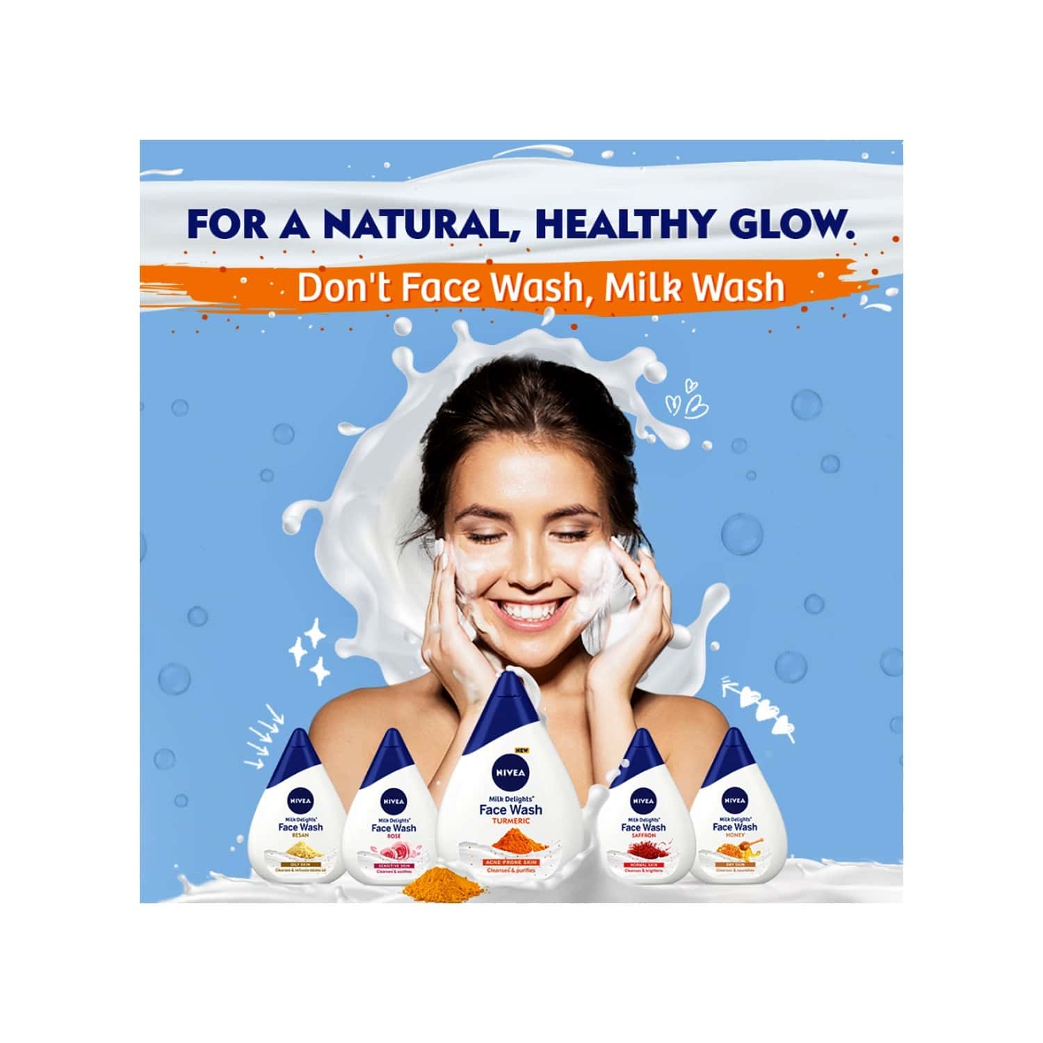 nivea milk delight turmeric face wash