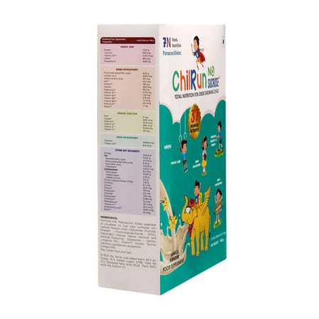 Chilrun No Sucrose Vanilla Flavour Total Nutrition For Obese Growing Boys & Girls Box Of 400gm
