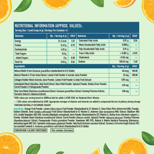 Hk Vitals Plant Based Collagen Builder (Tangy Orange | 250 G)