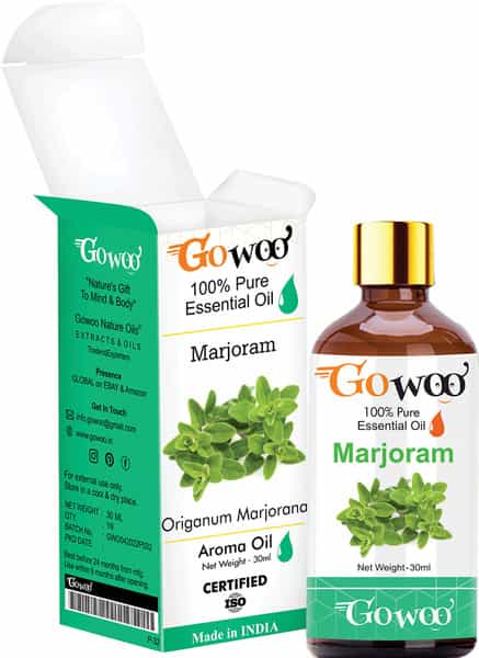 Go Woo 100% Pure Marjoram Oil Therapeutic Grade & Aromatherapy For Skin Care 30 Ml