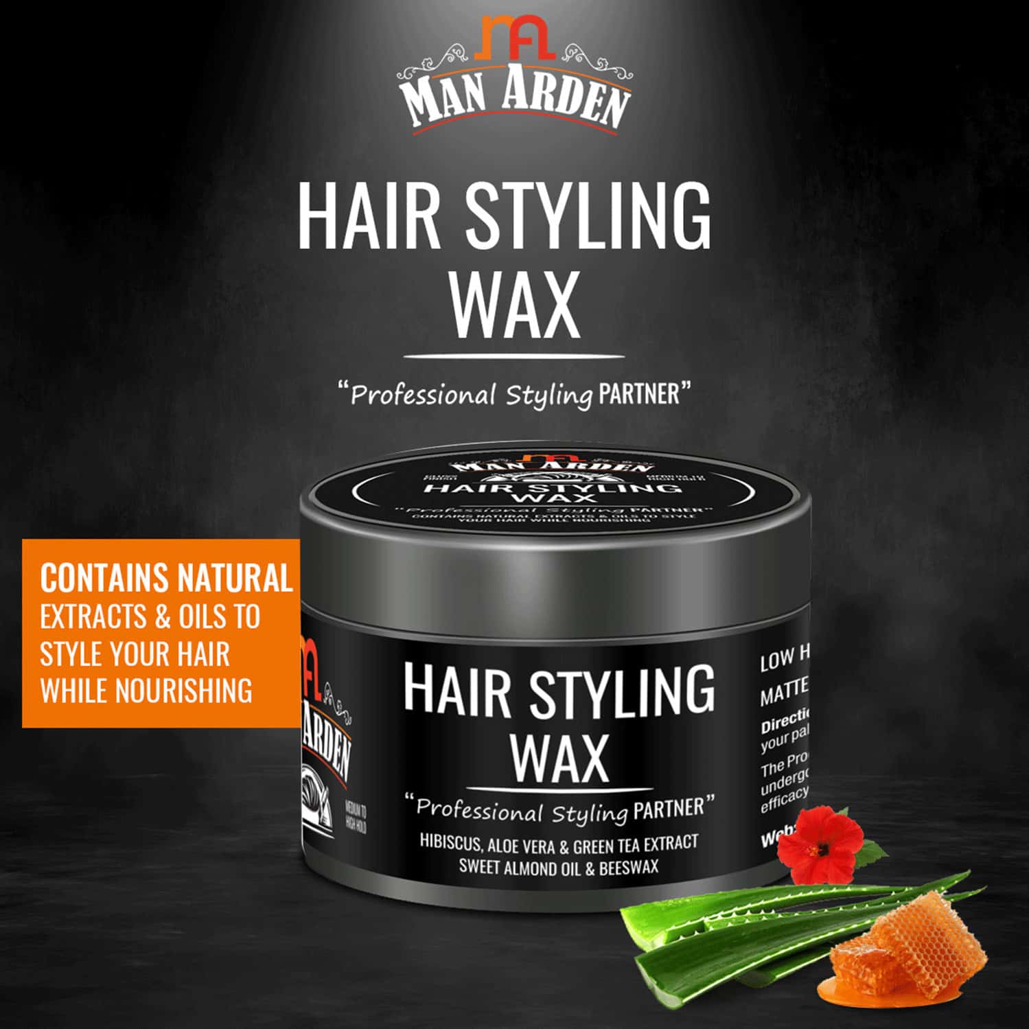Buy MAN ARDEN HAIR STYLING WAX PROFESSIONAL STYLING GLOSS FINISH MEDIUM