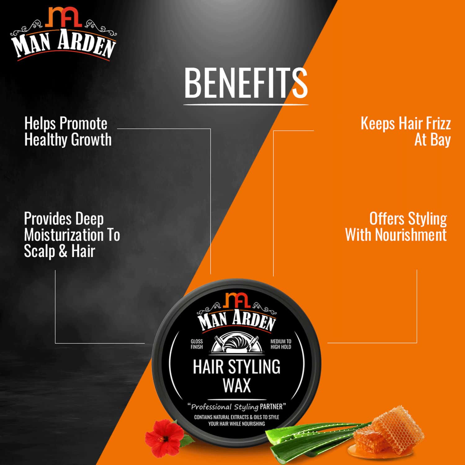 Buy MAN ARDEN HAIR STYLING WAX PROFESSIONAL STYLING GLOSS FINISH MEDIUM