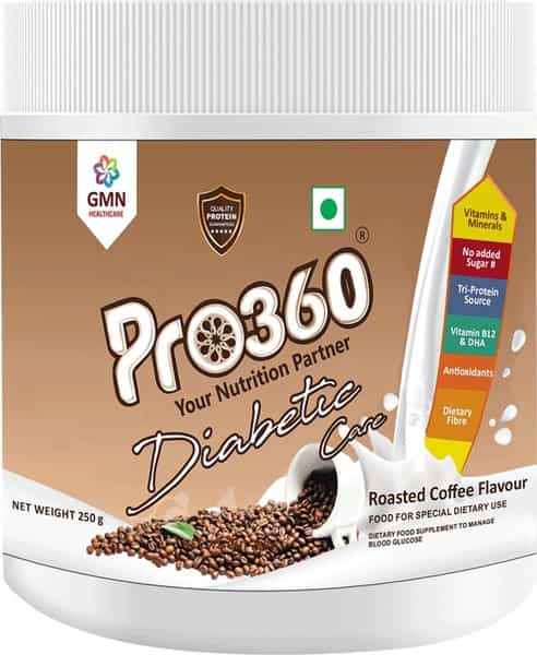 Pro360 Diabetic Roasted Coffee Nutritional Supplement Powder Tin Of 250 G