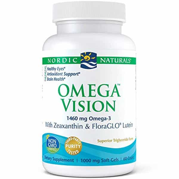 Nordic Naturals Omega Vision Support 1460 Mg Omega 3 Fish Oil Epa & Dha With Floraglo 60 Softgels