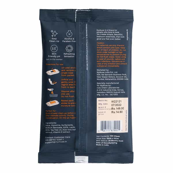 Mymuse Swipe For Women (80 Wipes) Pack Of 8 V's