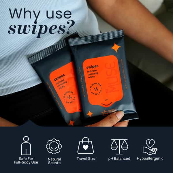 Mymuse Swipe For Women (80 Wipes) Pack Of 8 V's
