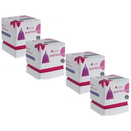 Everteen Small Menstrual Cup For Periods In Women - 4 Packs (23ml Capacity Each)