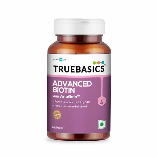 Truebasics Advanced Biotin With Clinically Researched Anagain - 60 Tablets