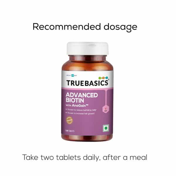 Truebasics Advanced Biotin With Clinically Researched Anagain - 60 Tablets