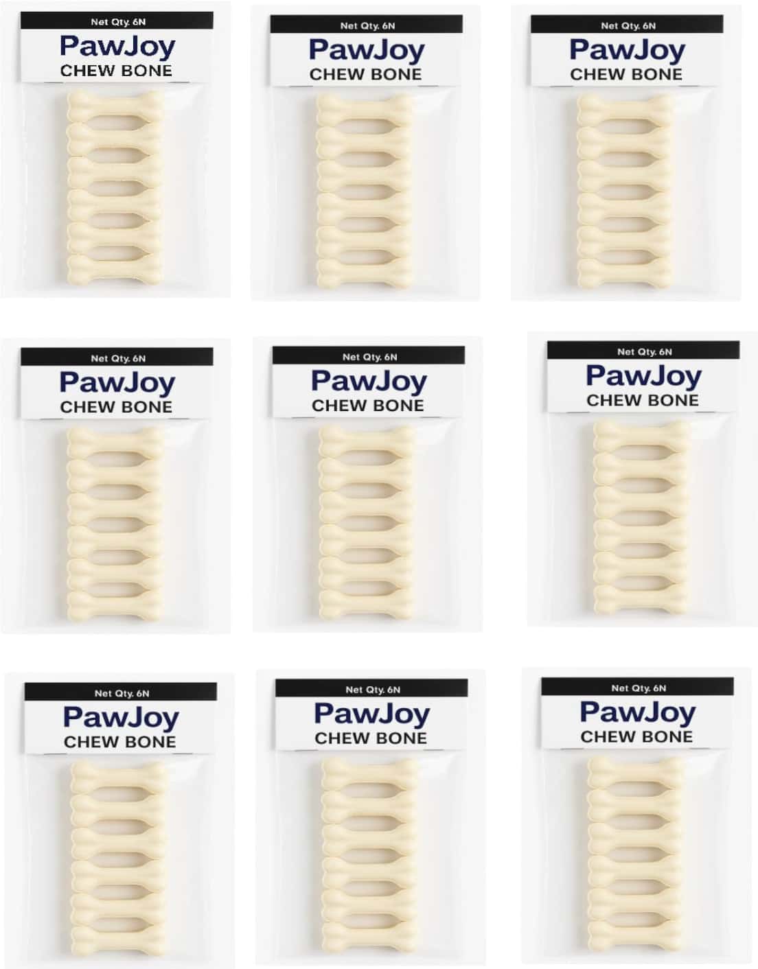 Paw Joy Dog Chew Bone 3 Inches | 1 Kg | 27 Pcs | Chicken Flavour | Dog Treats | For Small Dogs