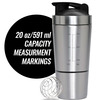 Musclexp Gym Shaker Classic Xp Mixer Stainless Steel Shaker Blender 590 Ml For Protein (Black Cap)
