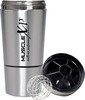 Musclexp Gym Shaker Classic Xp Mixer Stainless Steel Shaker Blender 590 Ml For Protein (Black Cap)