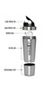 Musclexp Gym Shaker Classic Xp Mixer Stainless Steel Shaker Blender 590 Ml For Protein (Black Cap)