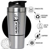 Musclexp Gym Shaker Classic Xp Mixer Stainless Steel Shaker Blender 590 Ml For Protein (Black Cap)