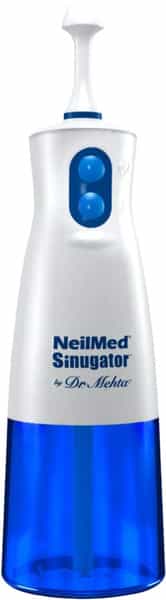 Neilmed Sinugator Cordless Pulsating Nasal Wash With 30 Premixed Packets