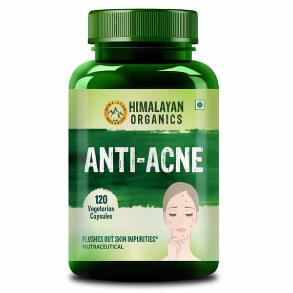 Himalayan Organics Anti Acne | Bottle | 120 Veg Capsules