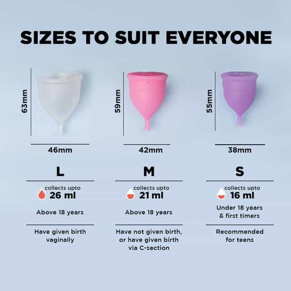 Pee Safe Reusable Menstrual Cup With Medical Grade Silcone For Women - Small