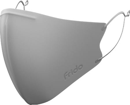 Frido Ultimate Pro Copper Mask|Metallic Gray|Nose Clip|Washable|Imported|Large Size (Pack Of 1)