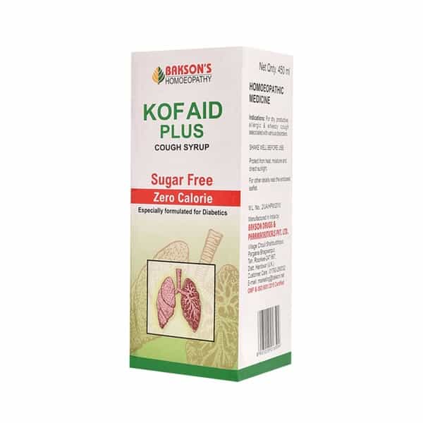 Dr Bakshi's Bakson Homoeopathy Kof Aid Plus Syrup 450 Ml